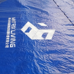 Wihte and Blue PE Tarp For Construction Cover