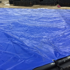蓝色PVC重型长丝织物篷布