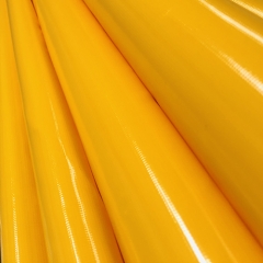 Yellow PVC Heavy Duty Filament Fabric Tarp For Truck/Trialer Side Curtain