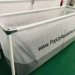 PVC透明夹网布方形水池、PVC储水箱、批发泳池、简易折叠鱼池、帆布池、储存水箱