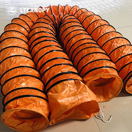 Orange Air Flexible Duct Hose Ventilation Duct PVC Tarpaulin