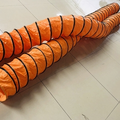 橙色通风软管缠绕风管通风管PVC篷布