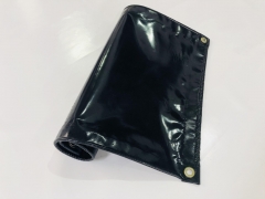Pearl Black Heavy Duty Abrasion Resistant PVC Mesh Coated Tarp