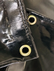 Pearl Black Heavy Duty Abrasion Resistant PVC Mesh Coated Tarp