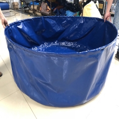 深蓝圆形蓄储水罐 可折叠大容量储水池 农业工地抗旱软体水囊