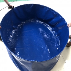 深蓝圆形蓄储水罐 可折叠大容量储水池 农业工地抗旱软体水囊