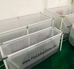 PVC透明夹网布方形水池、PVC储水箱、批发泳池、简易折叠鱼池、帆布池、储存水箱