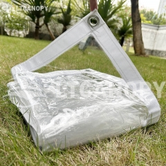 户外PVC透明防水布 防雨帐篷罩 防尘防雨防风门窗帘