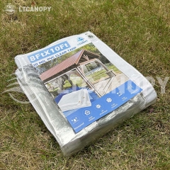户外PVC透明防水布 防雨帐篷罩 防尘防雨防风门窗帘