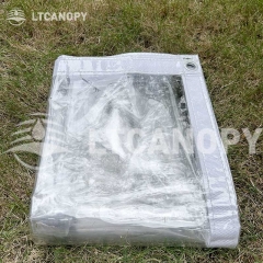 户外PVC透明防水布 防雨帐篷罩 防尘防雨防风门窗帘