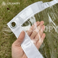户外PVC透明防水布 防雨帐篷罩 防尘防雨防风门窗帘