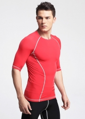 男士T恤轻薄高弹透气速干运动紧身短袖健身慢跑训练健身上衣