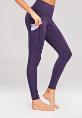 紫色鳄鱼纹瑜伽裤健身运动服制造商瑜伽长裤定制批发