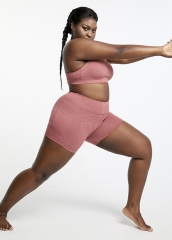 女式定制大码运动服加大码瑜伽套装健身运动文胸和短裤批发