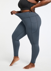 高腰女式加大码运动瑜伽服定制健身房锻炼大码瑜伽紧身裤