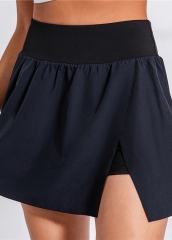 定制女式夏季运动开叉裙褶皱网球高尔夫跑步运动短裙