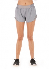 夏季弹力腰部纱布瑜伽短裤宽松透气隐藏拉链口袋运动短裤女式