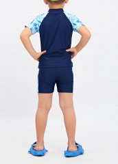 儿童泳衣定制升华男童分体泳衣套装UPF 50+
