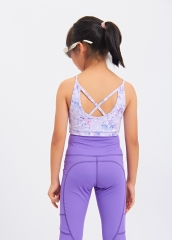 透气快干印花可爱女童运动健身瑜伽内衣