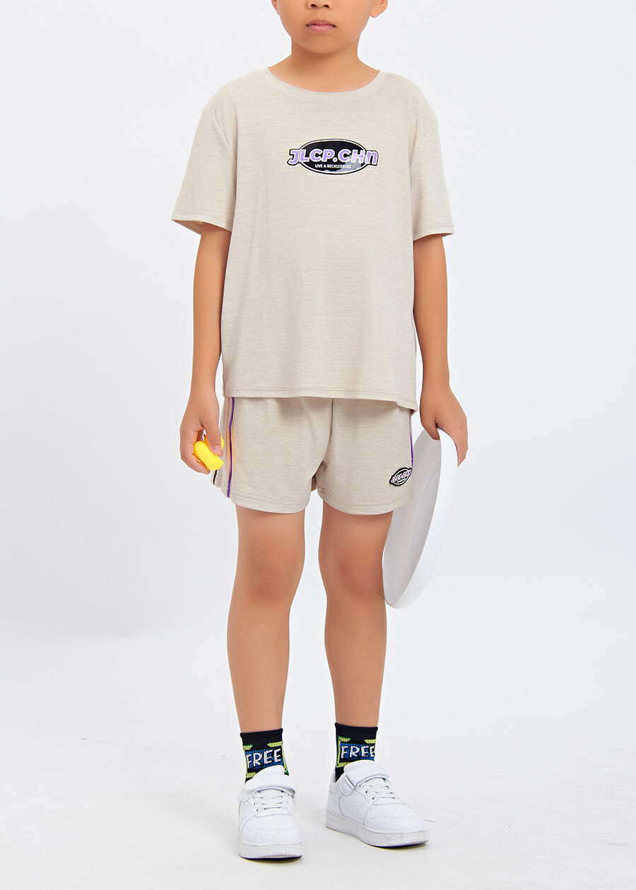 男童夏季短袖T恤短裤运动休闲套装定制