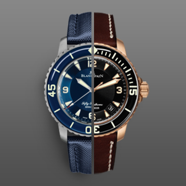 宝珀五十寻5015橡胶表带安装视频