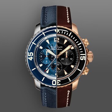 (弧形接口)维瑞亚橡胶表带适用于宝珀五十寻5015 5085 45mm