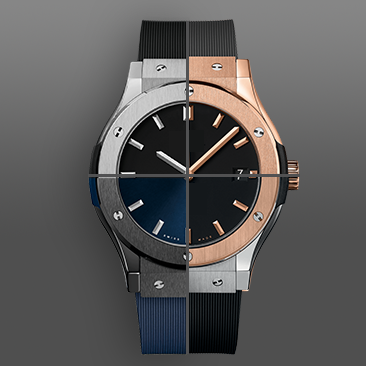 细条纹橡胶表带适用于宇舶经典融合3指针系列42/45mm表径