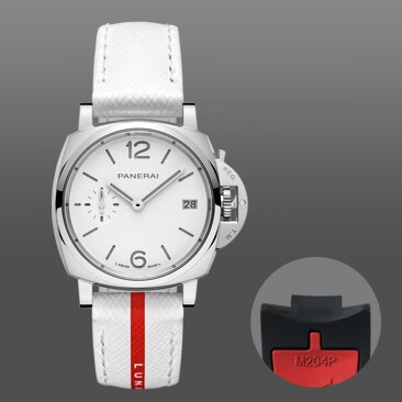 维瑞亚橡胶表带适用于沛纳海庐米诺杜尔Luna Rossa Pam1306女款