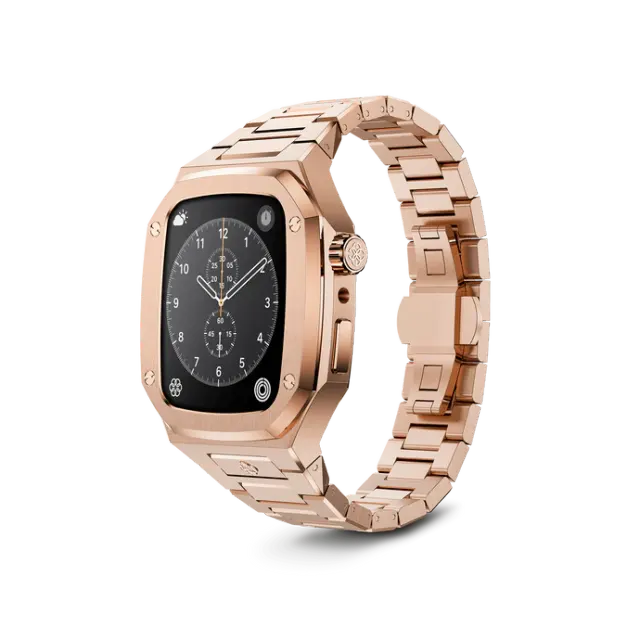 GOLDEN CONCEPT玫瑰金色商务表壳适用iWATCH7/8/9