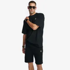 运动短裤-白色刺绣