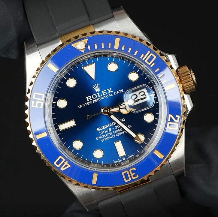 适配劳力士间金水鬼126613 包含22K包金金属外置头粒与减震胶带