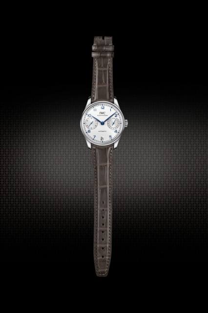 维瑞亚VAGENARI美洲鳄鱼皮表带适用于万国葡萄牙7天动能系列42mm