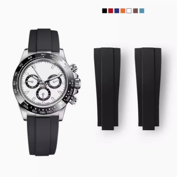 [无减震条设计] 维瑞亚橡胶表带适用于劳力士迪通拿 116515.116518.116519.126515.126518.126519 余文乐