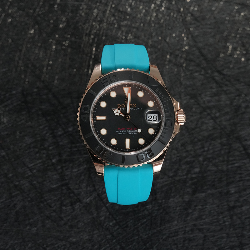 维瑞亚 减震条橡胶表带 适用于劳力士游艇名仕37mm 268655