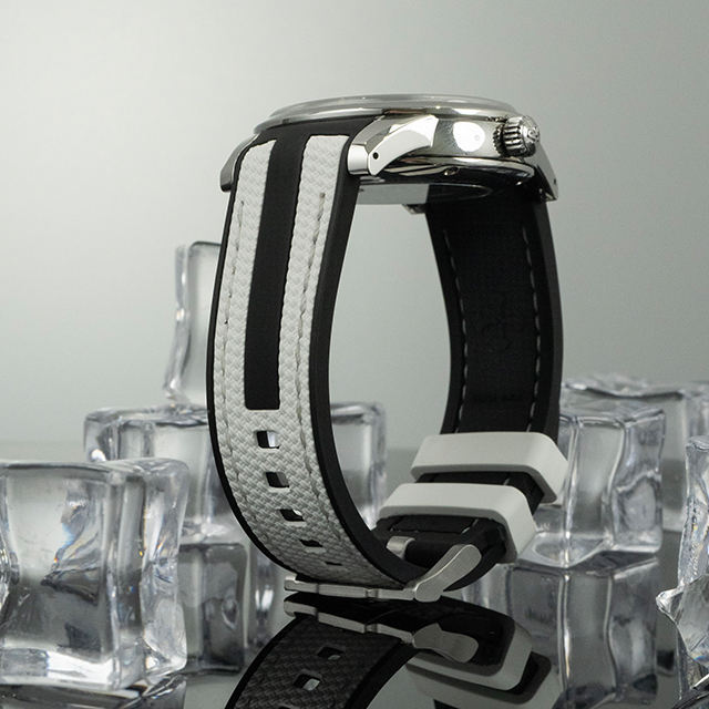 维瑞亚VAGENARI橡胶表带适用于GrandSeiko冠蓝狮SBGA407G