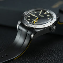 维瑞亚橡胶表带适用于帝舵碧湾专业型M79470 39mm