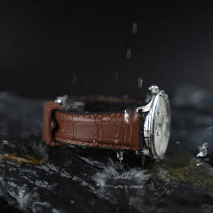 【仿鳄鱼皮纹】维瑞亚VAGENARI橡胶表带适用于积家大师39mm