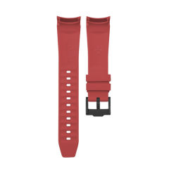 维瑞亚VAGENARI橡胶表带适用于OMEGA海马300黑陶瓷43.5mm