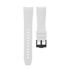 维瑞亚VAGENARI橡胶表带适用于OMEGA海马300黑陶瓷43.5mm