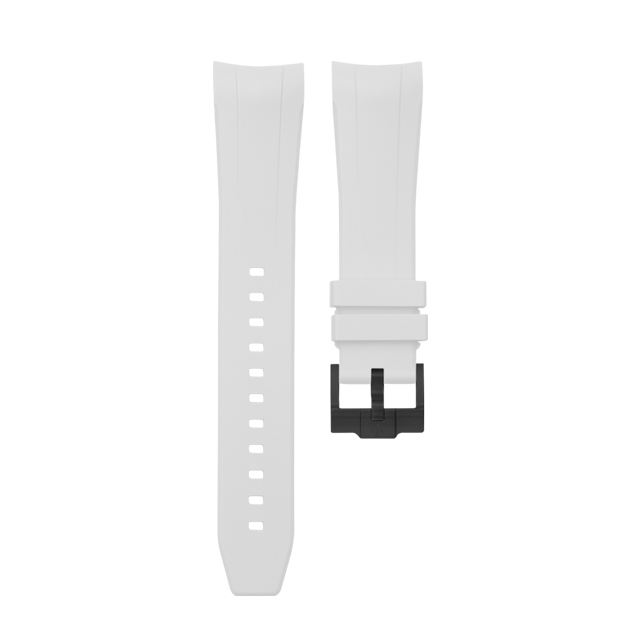 维瑞亚VAGENARI橡胶表带适用于OMEGA海马300黑陶瓷43.5mm