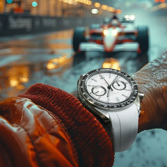 维瑞亚VAGENARI橡胶表带适用于OMEGA超霸赛车计时44.25mm