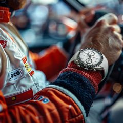 维瑞亚VAGENARI橡胶表带适用于OMEGA超霸赛车计时44.25mm