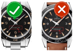 维瑞亚VAGENARI 橡胶表带适用于OMEGA海马300复古41mm系列