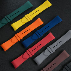 (弧形接口)维瑞亚橡胶表带适用于宝珀五十寻5015 5085 45mm