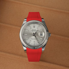 维瑞亚橡胶表带适用于老款日志41mm 116334.116300.116333.116331