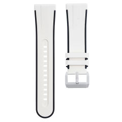 Vagenari维瑞亚双色平头通用橡胶表带23mm