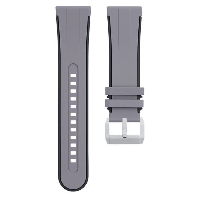 Vagenari维瑞亚双色平头通用橡胶表带23mm