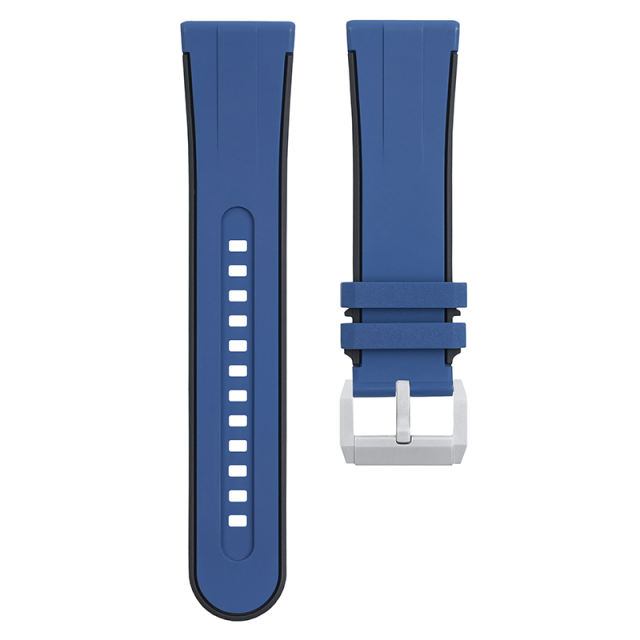 Vagenari维瑞亚双色平头通用橡胶表带23mm
