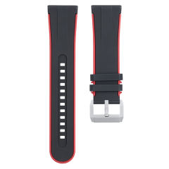 Vagenari维瑞亚双色平头通用橡胶表带23mm