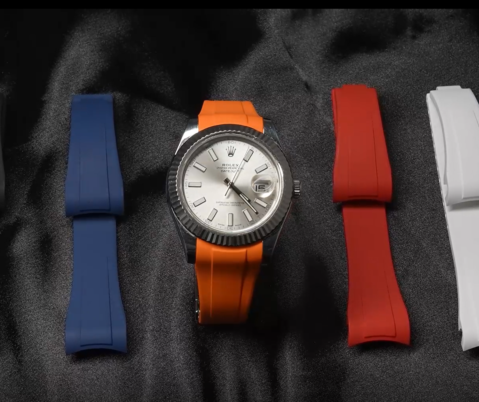 维瑞亚橡胶表带适用于老款日志41mm 116334.116300.116333.116331